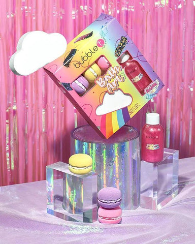 Confetea Rainbow Cloud, Bath Bomb Fizzers & Bubble Bath Gift Set